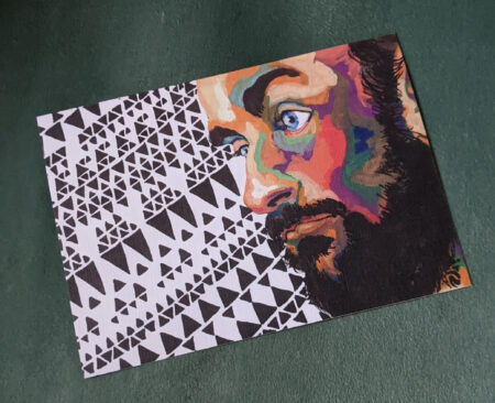 Carte illustrée "le barbu"